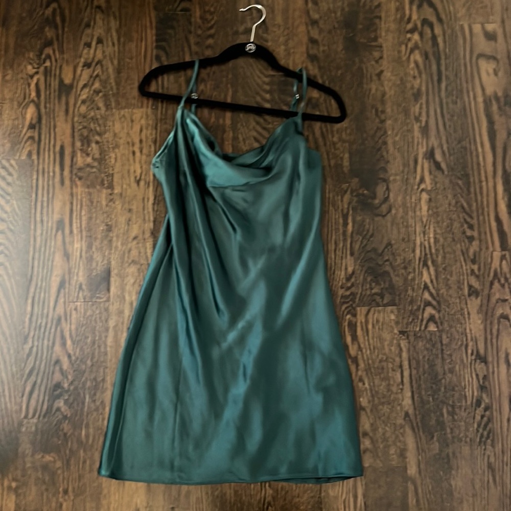 Emerald green dress, tag cut out, size 4 but fits like a 6 worn once